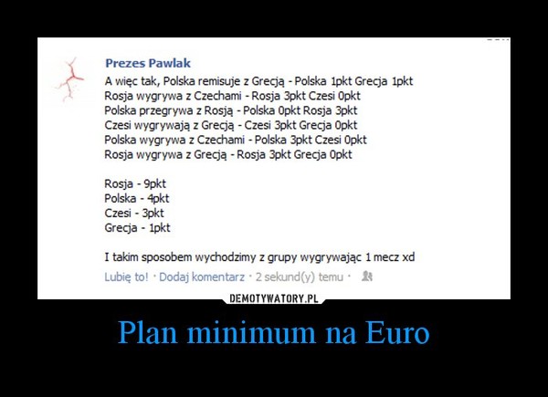 Plan minimum na Euro –  