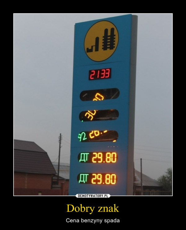 Dobry znak – Cena benzyny spada 