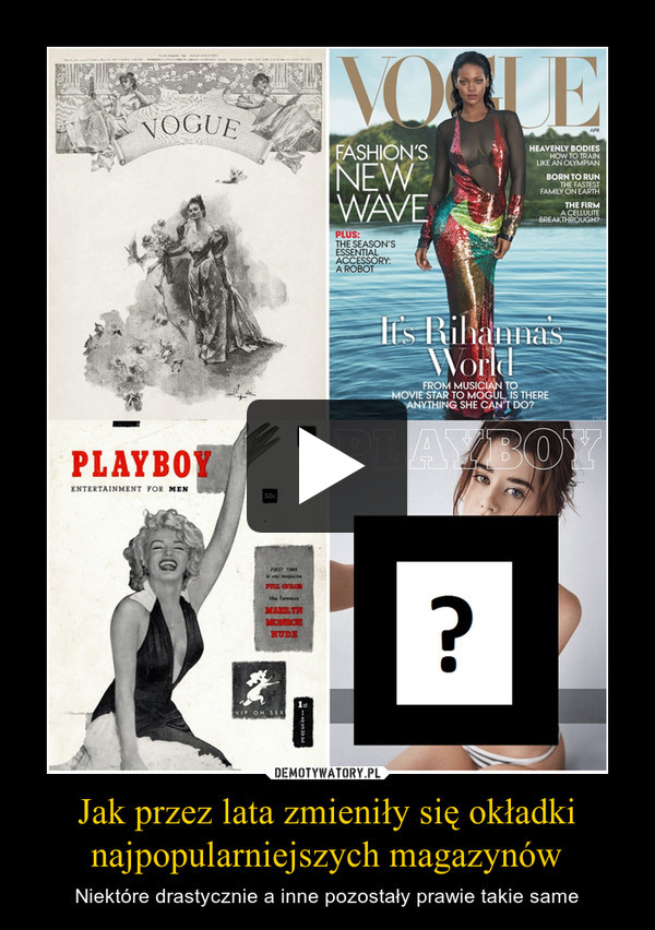 Jak przez lata zmieniły się okładki najpopularniejszych magazynów – Niektóre drastycznie a inne pozostały prawie takie same 