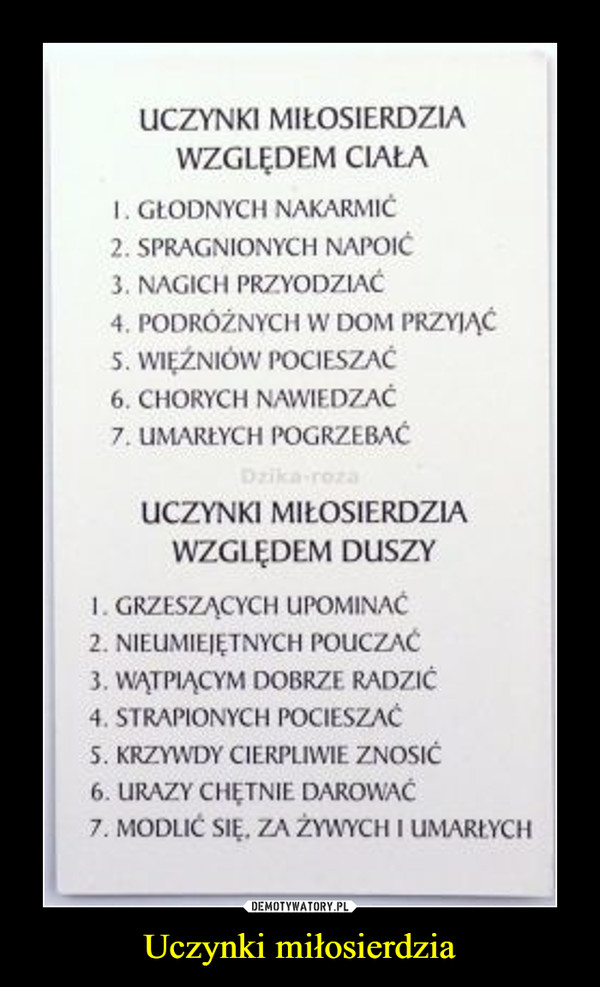 Uczynki miłosierdzia –  