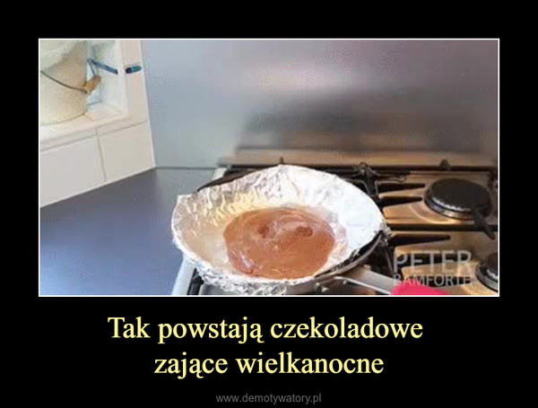 Tak powstają czekoladowe zające wielkanocne –  