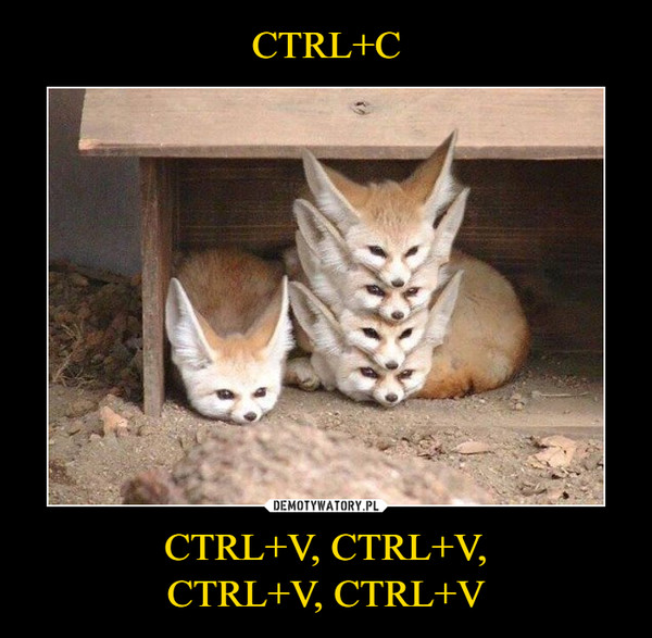 CTRL+C CTRL+V, CTRL+V,
CTRL+V, CTRL+V