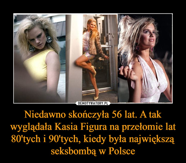Niedawno skończyła 56 lat. A tak wyglądała Kasia Figura na przełomie lat 80'tych i 90'tych, kiedy była największą seksbombą w Polsce