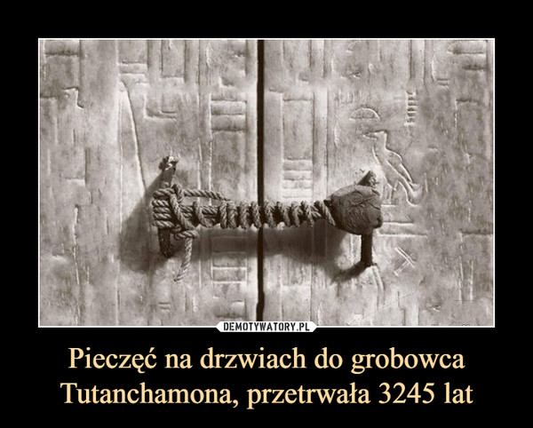 Pieczęć na drzwiach do grobowca Tutanchamona, przetrwała 3245 lat –  