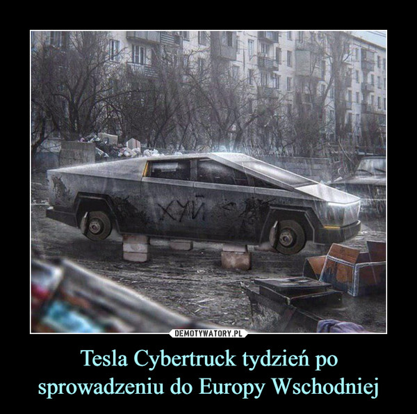 Tesla Cybertruck tydzień po sprowadzeniu do Europy Wschodniej