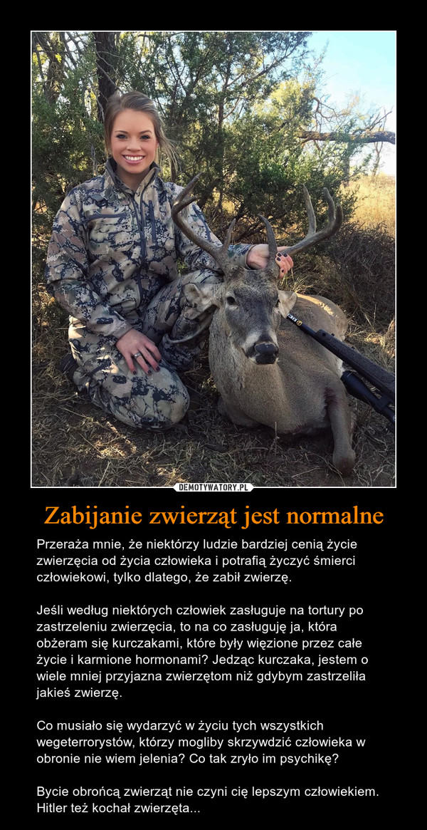 Zabijanie zwierząt jest normalne