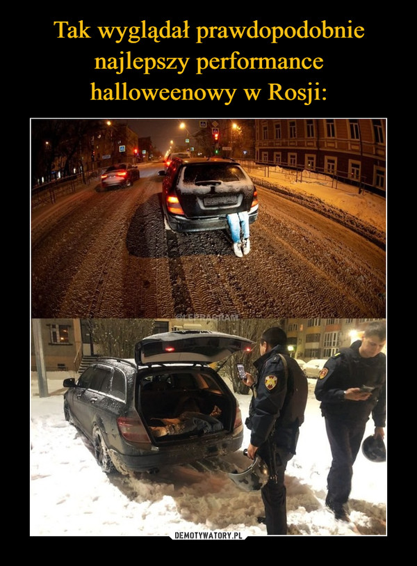 Tak wyglądał prawdopodobnie najlepszy performance halloweenowy w Rosji:
