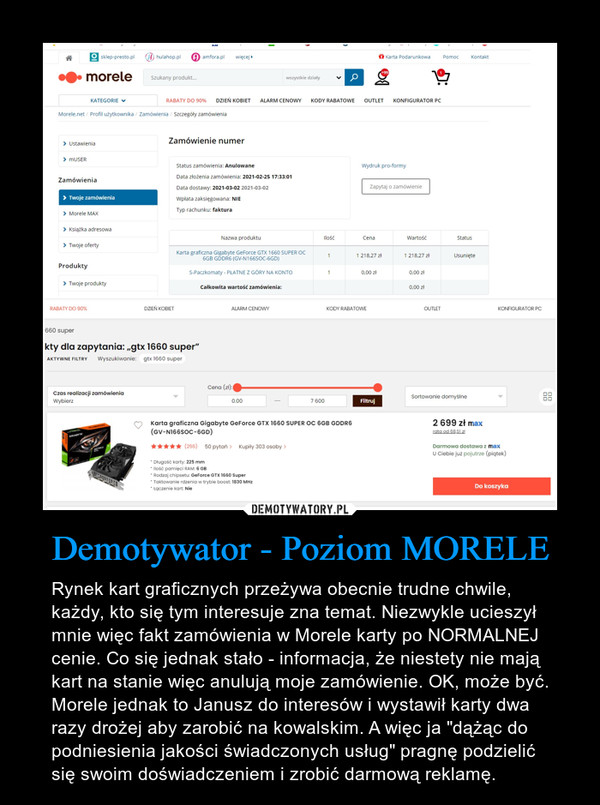 Demotywator - Poziom MORELE