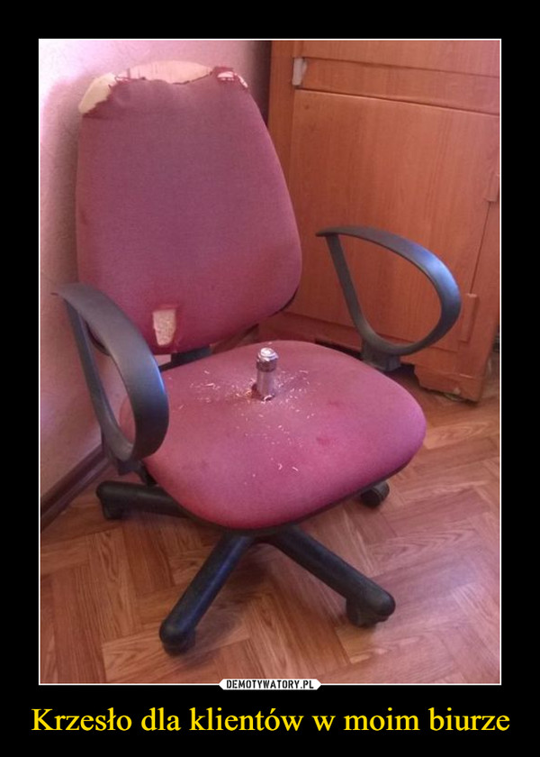 Krzesło dla klientów w moim biurze –  