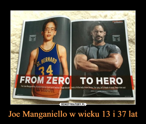 Joe Manganiello w wieku 13 i 37 lat –  