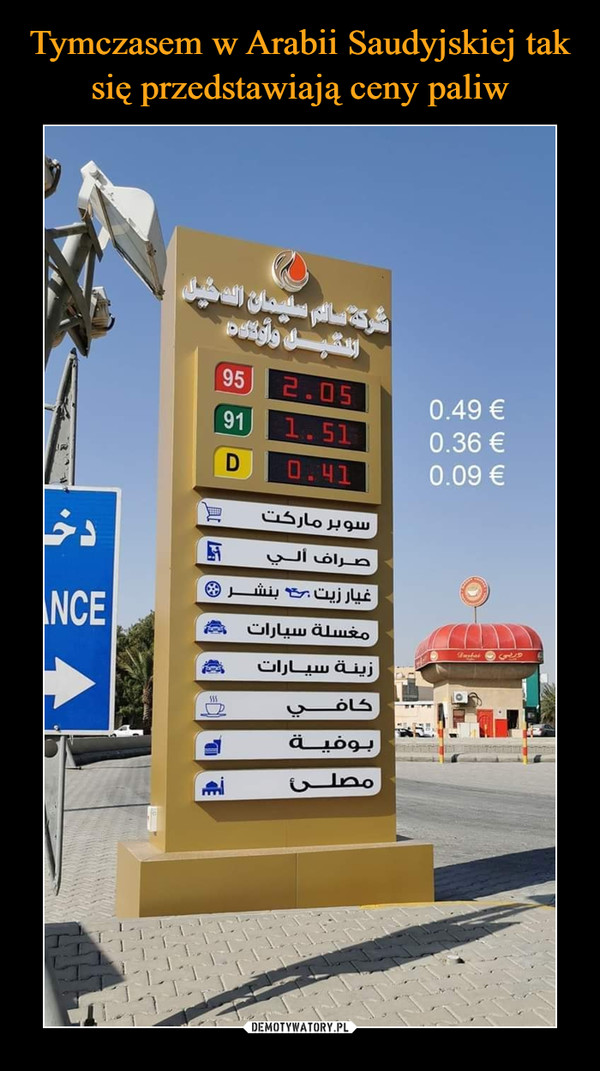 Tymczasem w Arabii Saudyjskiej tak się przedstawiają ceny paliw