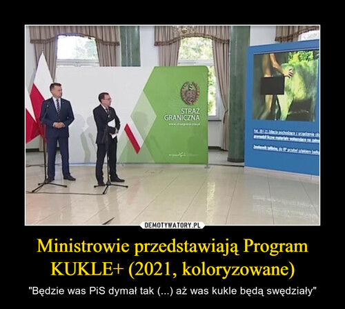 Ministrowie przedstawiają Program KUKLE+ (2021, koloryzowane)
