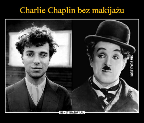 Charlie Chaplin bez makijażu