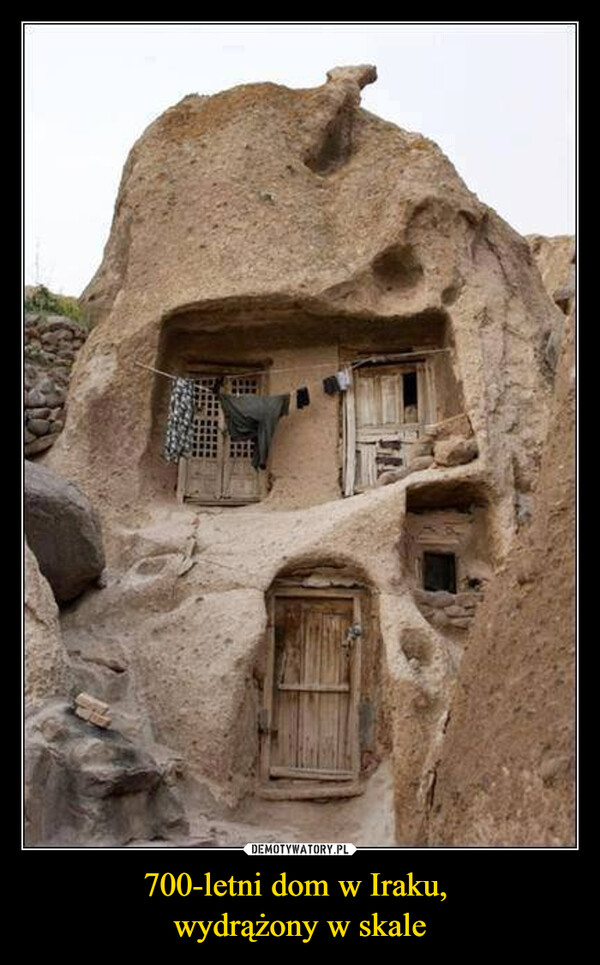 700-letni dom w Iraku, wydrążony w skale –  