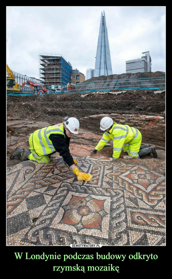 W Londynie podczas budowy odkryto rzymską mozaikę –  