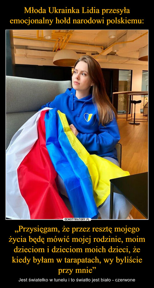 Młoda Ukrainka Lidia przesyła emocjonalny hołd narodowi polskiemu: „Przysięgam, że przez resztę mojego życia będę mówić mojej rodzinie, moim dzieciom i dzieciom moich dzieci, że kiedy byłam w tarapatach, wy byliście przy mnie”