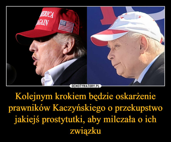 Kolejnym krokiem będzie oskarżenie prawników Kaczyńskiego o przekupstwo jakiejś prostytutki, aby milczała o ich związku