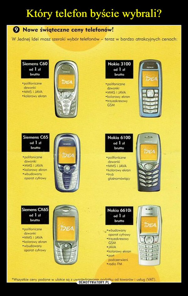 Który telefon byście wybrali?