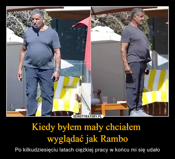 Kiedy byłem mały chciałem wyglądać jak Rambo – Po kilkudziesięciu latach ciężkiej pracy w końcu mi się udało 